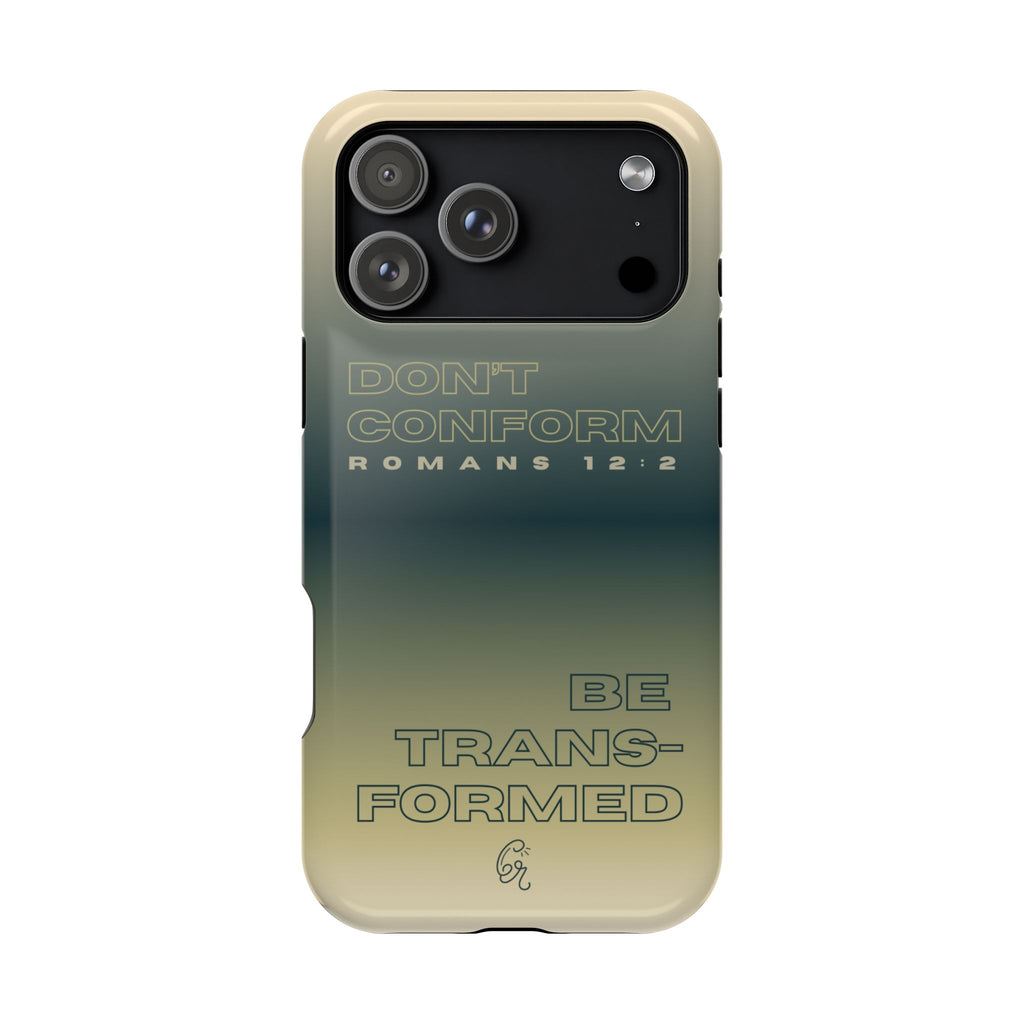 Romans 12:2 Christian Magsafe iPhone Case | Impact-Resistant Phone Case