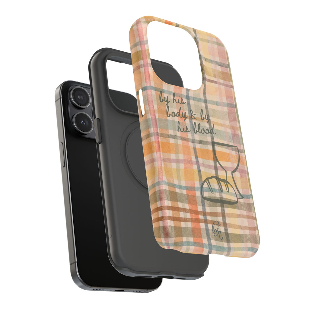 By his body & by his blood Phone Case | Christian matte Phone case