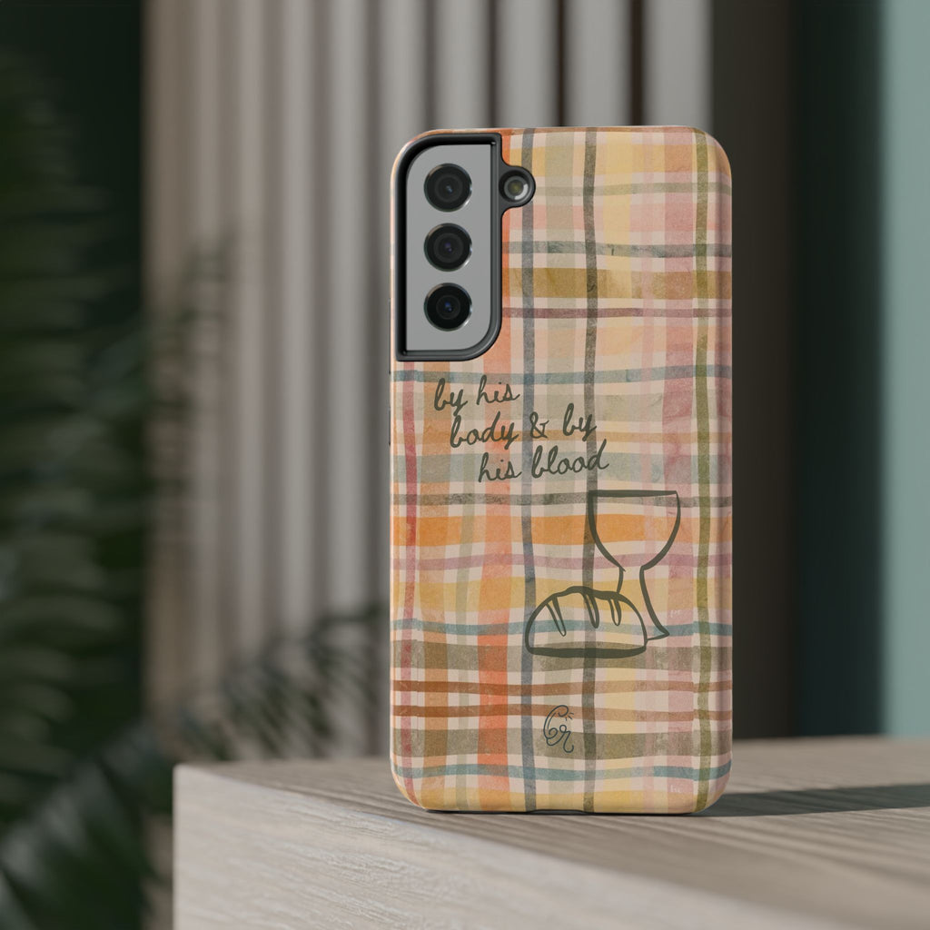 By his body & by his blood Phone Case | Christian matte Phone case