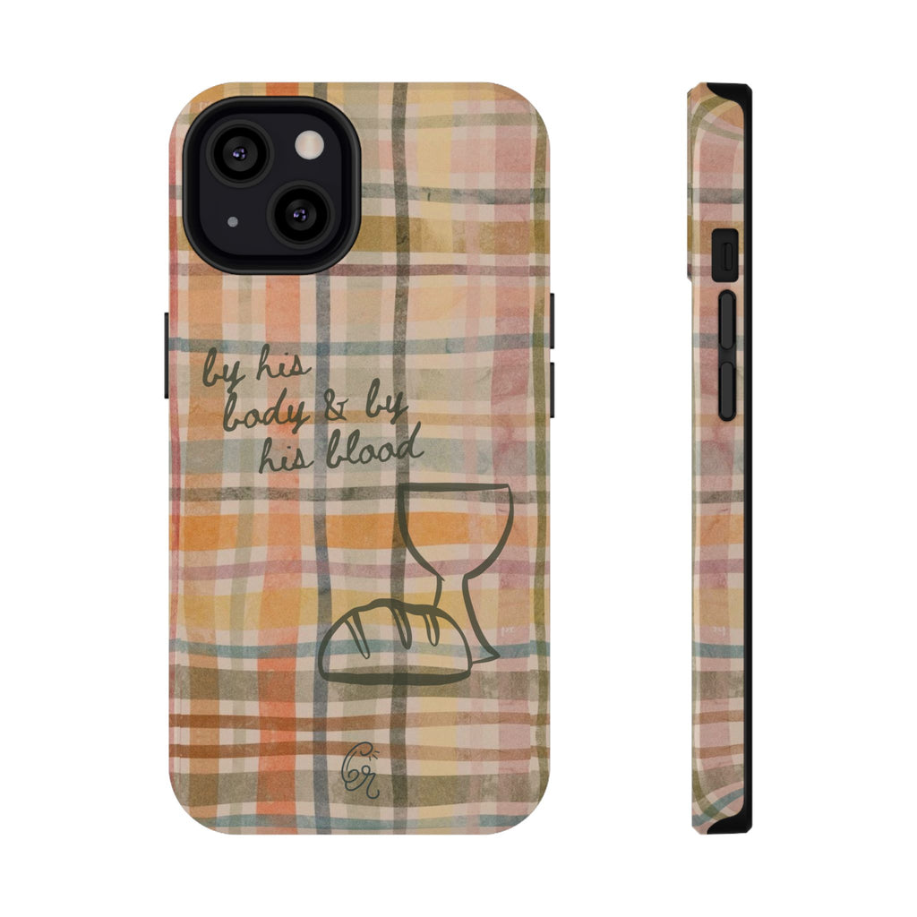 By his body & by his blood Phone Case | Christian matte Phone case
