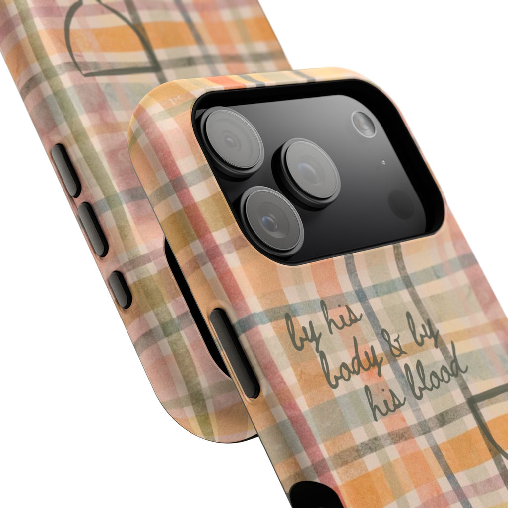 By his body & by his blood Phone Case | Christian matte Phone case