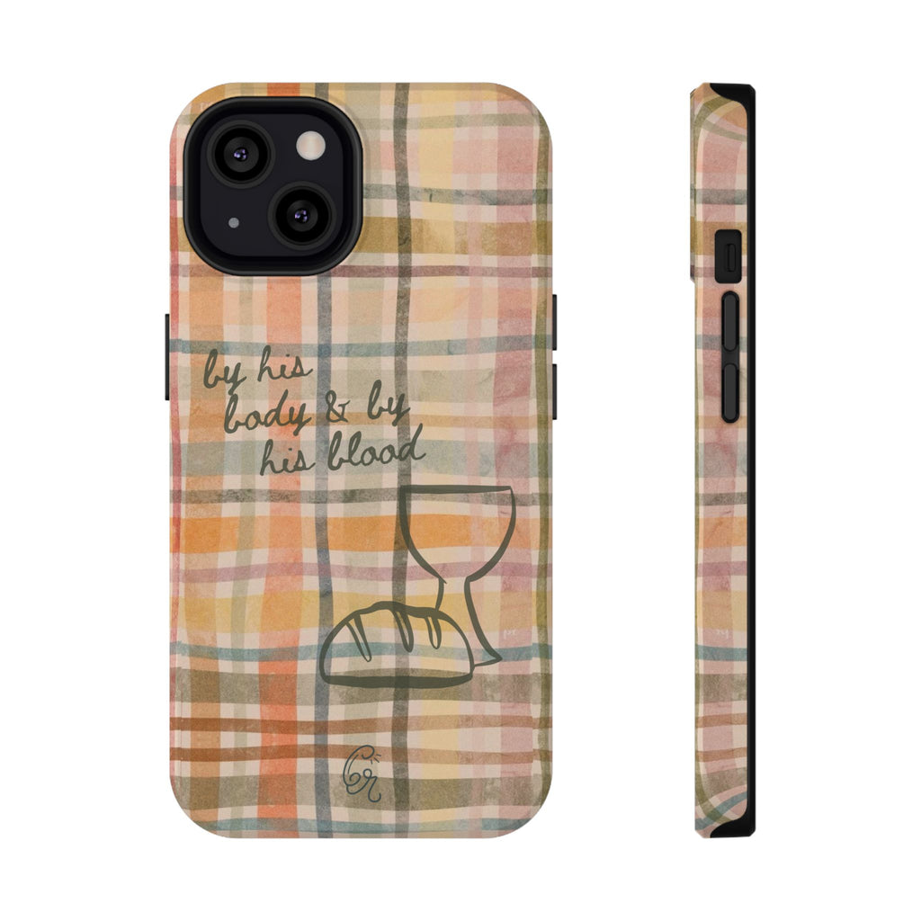 By his body & by his blood Phone Case | Christian matte Phone case