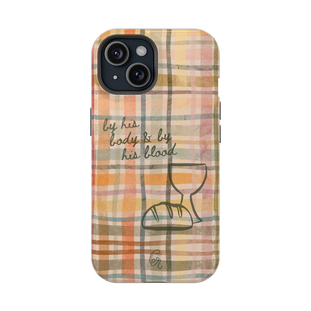 By his body & by his blood Phone Case | Christian matte Phone case