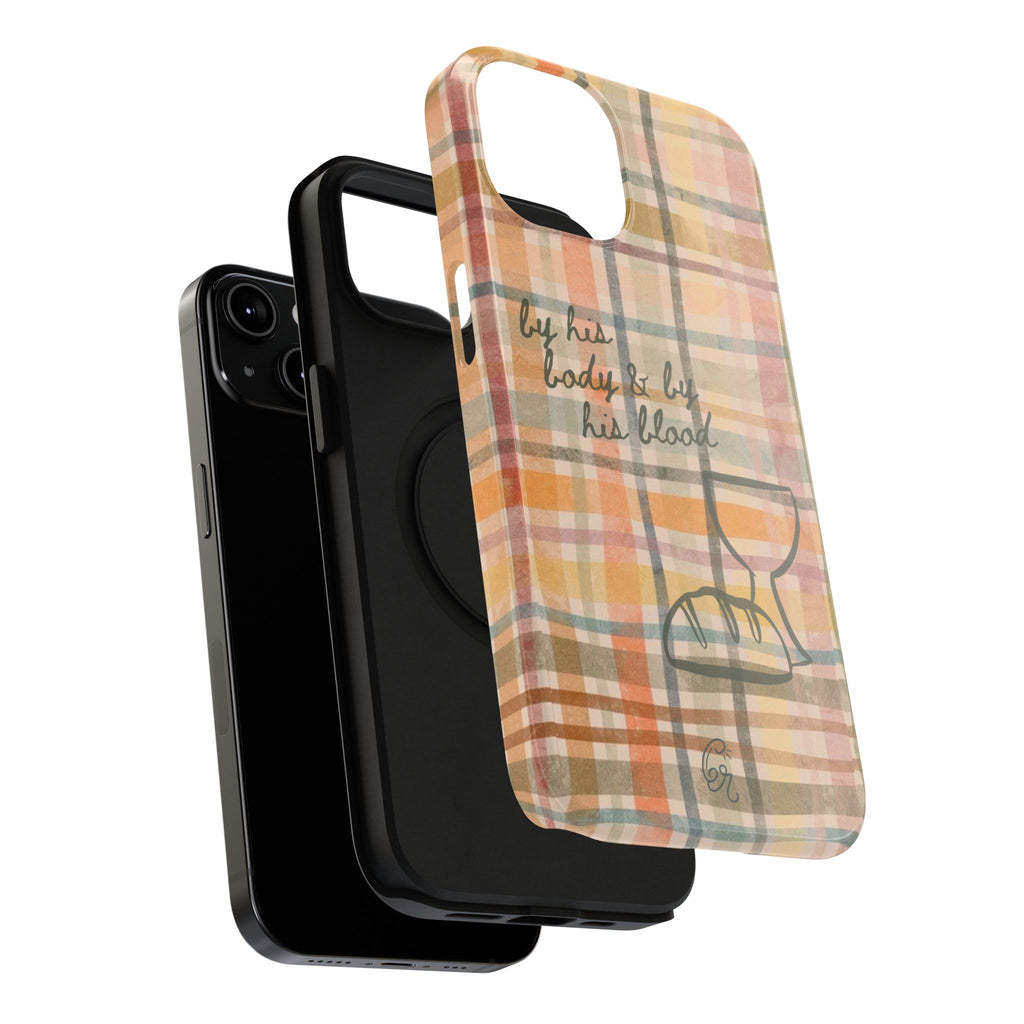 By his body & by his blood Phone Case | Christian matte Phone case