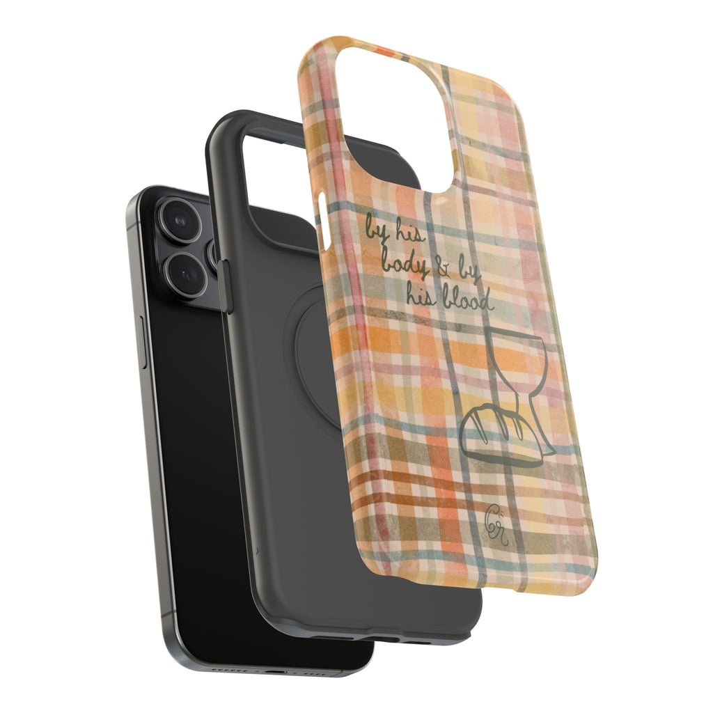 By his body & by his blood Phone Case | Christian matte Phone case