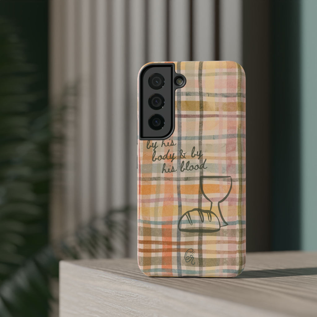 By his body & by his blood Phone Case | Christian matte Phone case