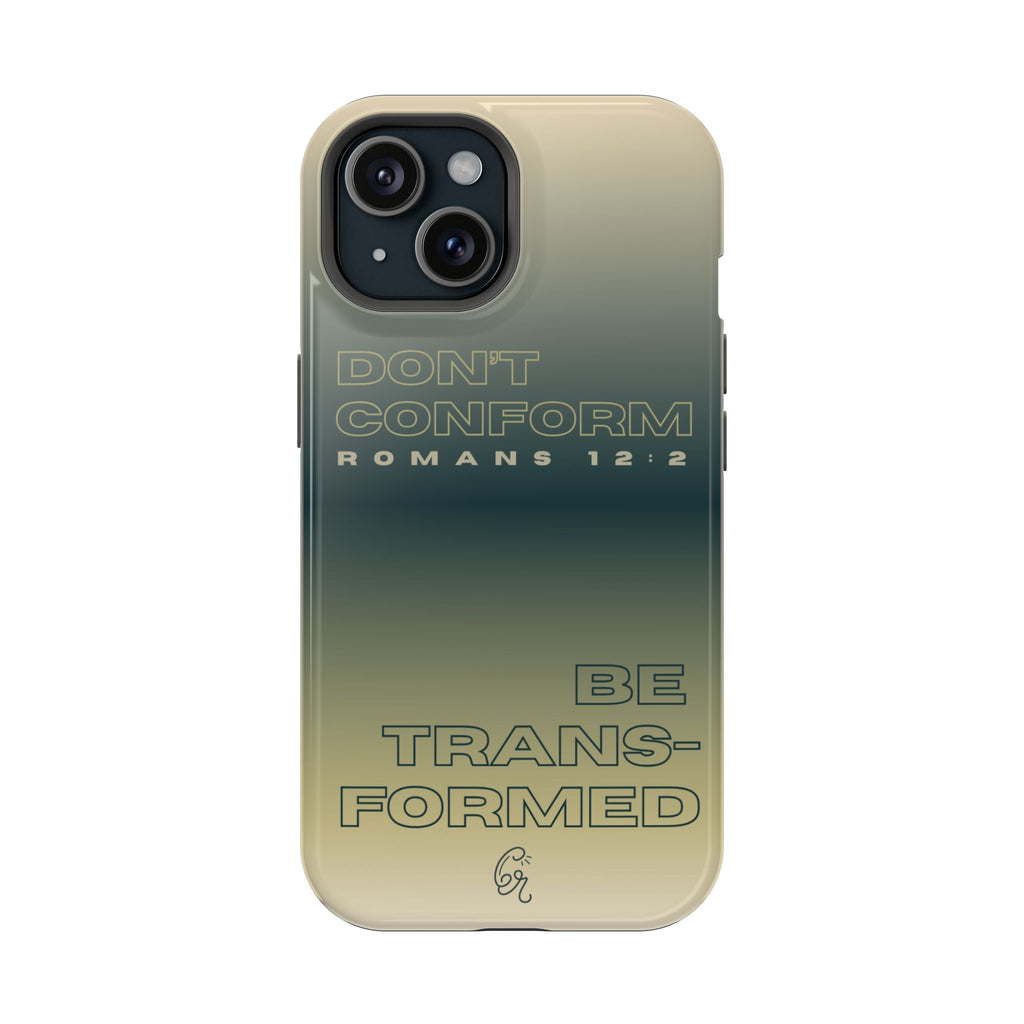 Romans 12:2 Christian Magsafe iPhone Case | Impact-Resistant Phone Case