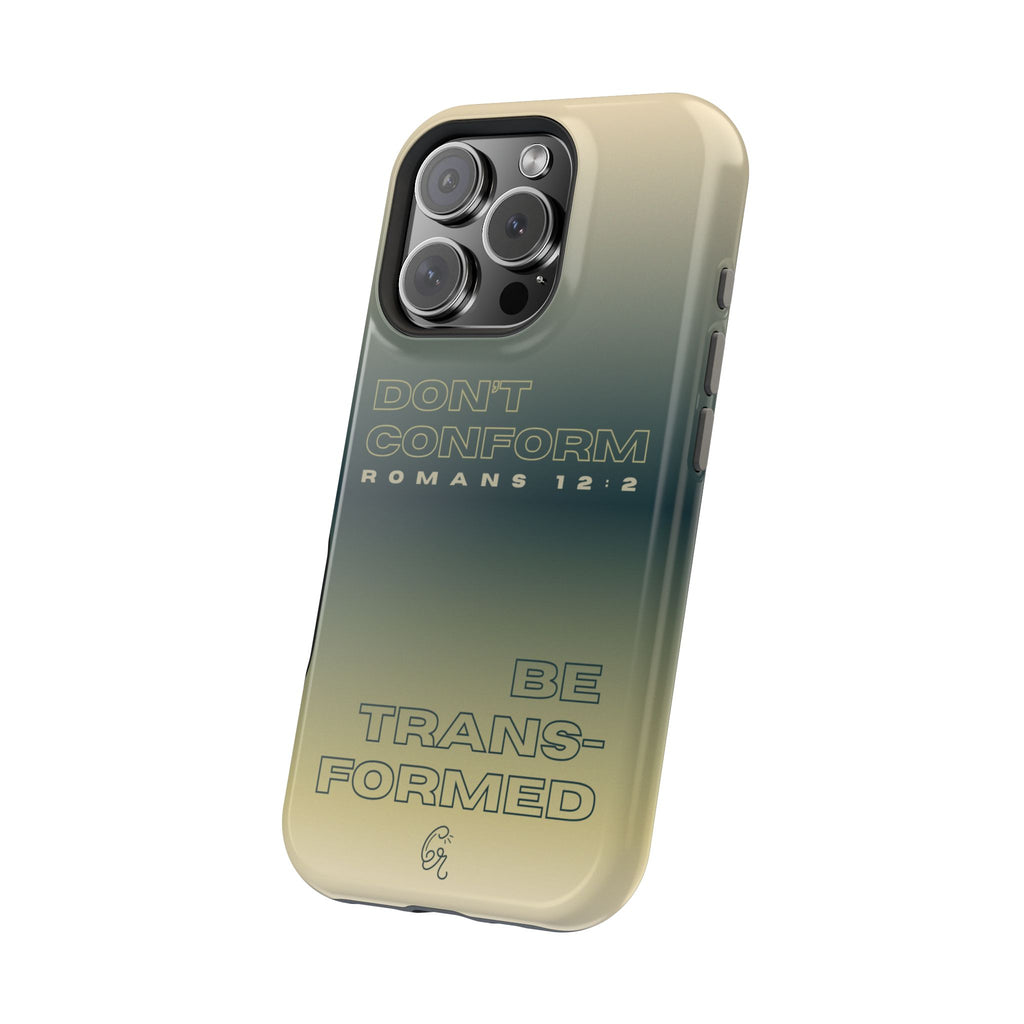 Romans 12:2 Christian Magsafe iPhone Case | Impact-Resistant Phone Case