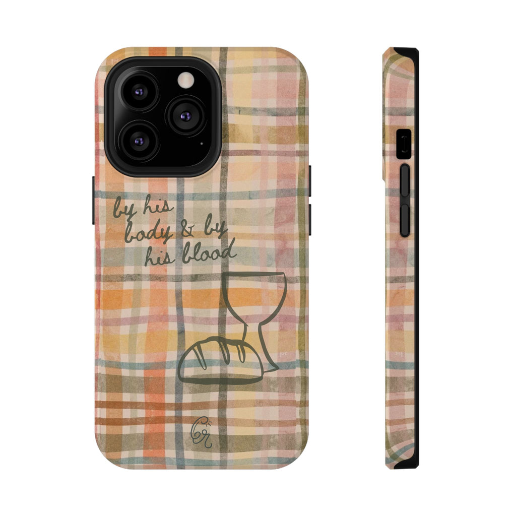 By his body & by his blood Phone Case | Christian matte Phone case