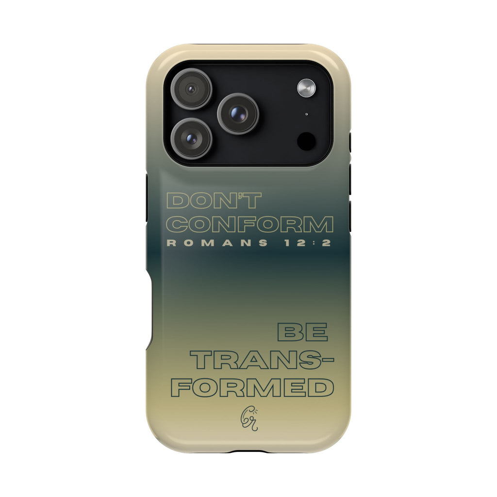 Romans 12:2 Christian Magsafe iPhone Case | Impact-Resistant Phone Case