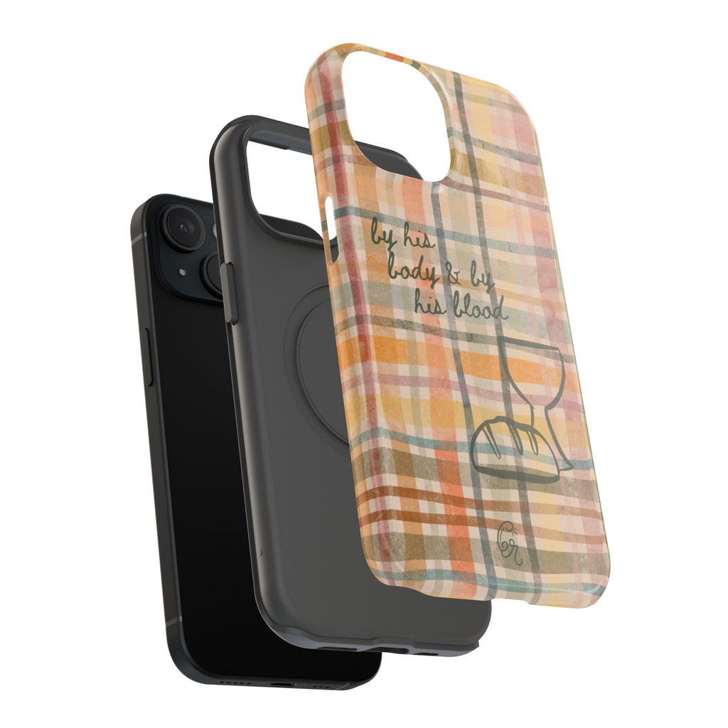 By his body & by his blood Phone Case | Christian matte Phone case