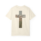 Prayer Works Cross T‑Shirt — Garment-Dyed Christian Tee