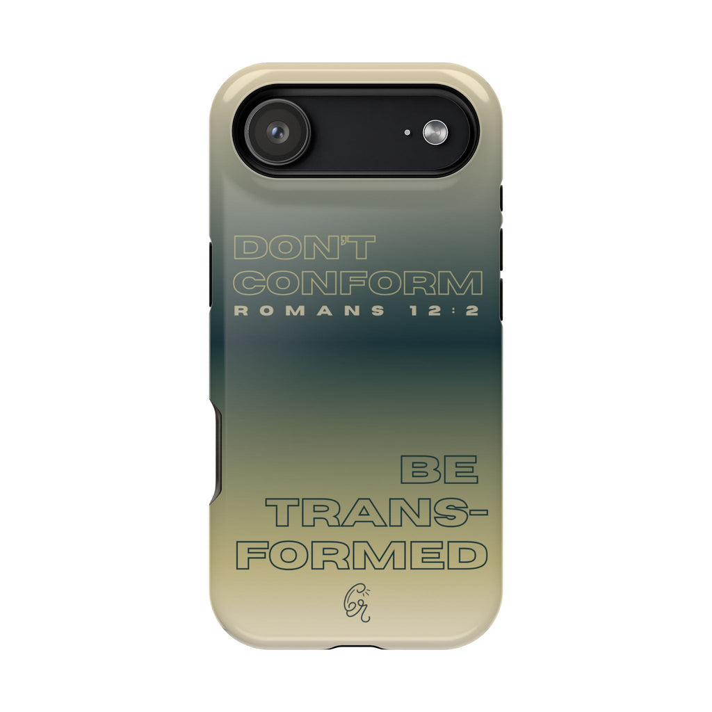 Romans 12:2 Christian Magsafe iPhone Case | Impact-Resistant Phone Case