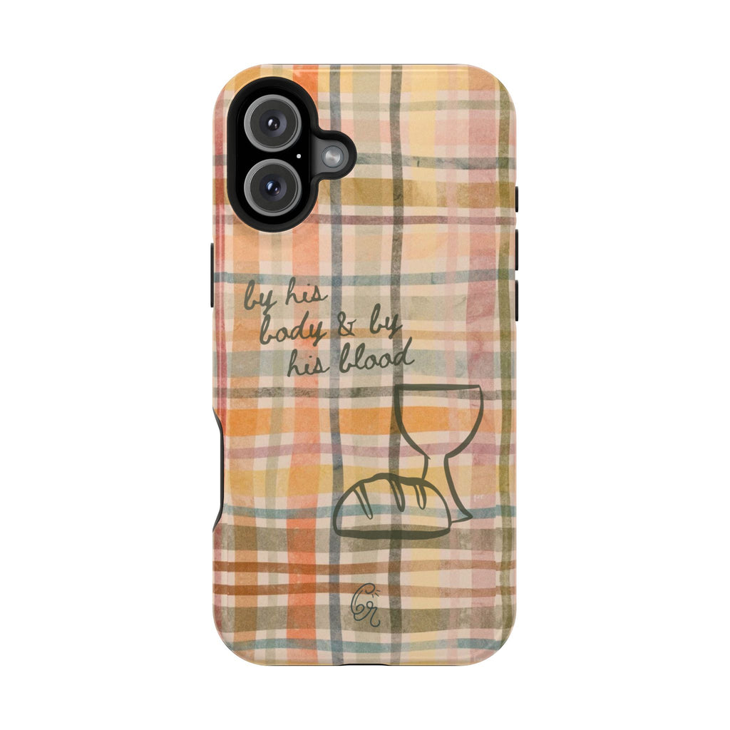 By his body & by his blood Phone Case | Christian matte Phone case