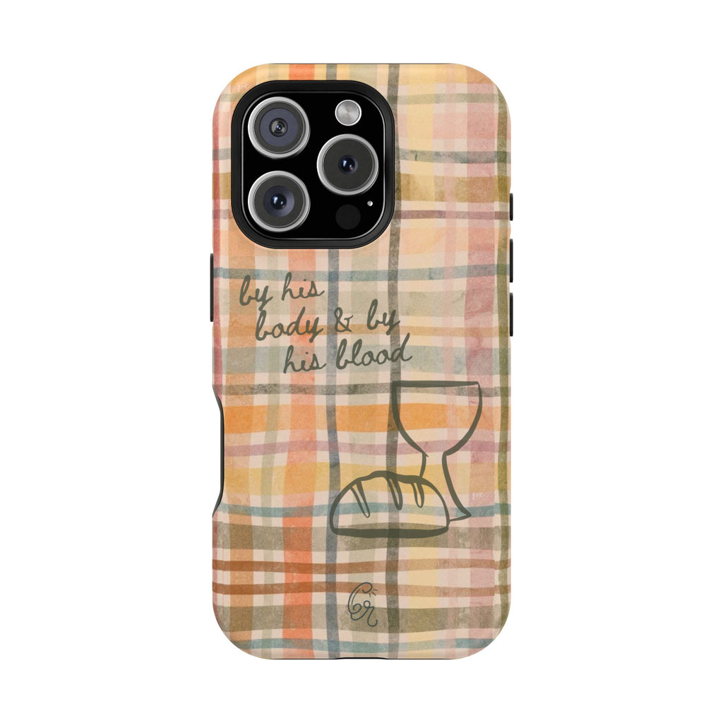 By his body & by his blood Phone Case | Christian matte Phone case
