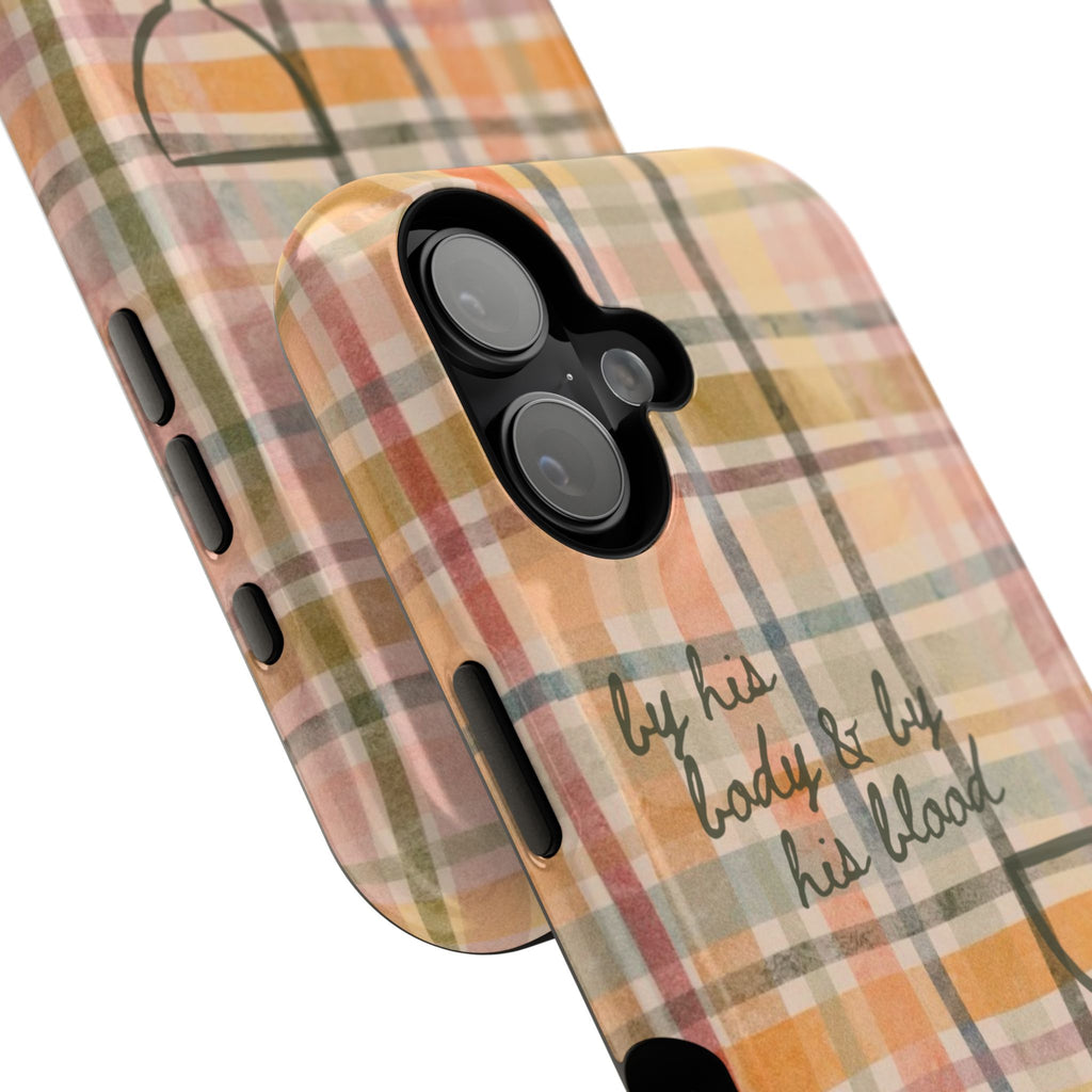 By his body & by his blood Phone Case | Christian matte Phone case