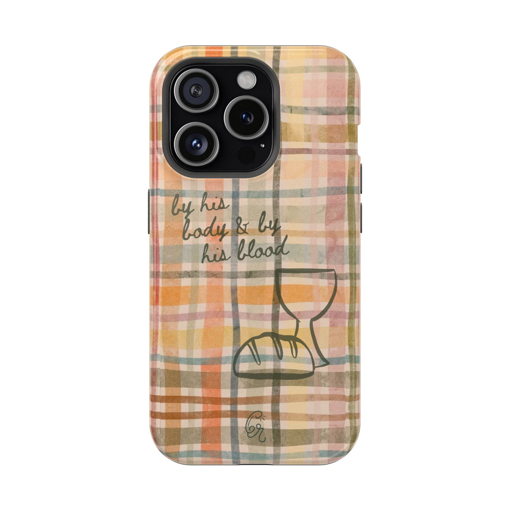By his body & by his blood Phone Case | Christian matte Phone case