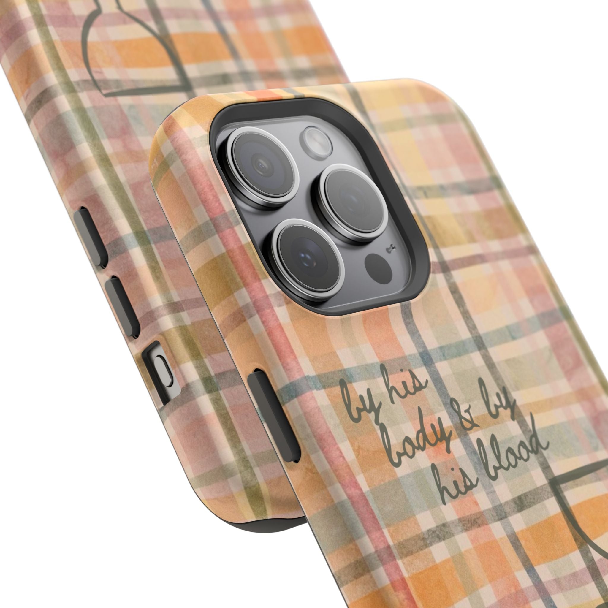 By his body & by his blood Phone Case | Christian matte Phone case