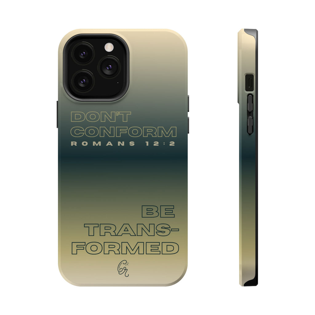 Romans 12:2 Christian Magsafe iPhone Case | Impact-Resistant Phone Case