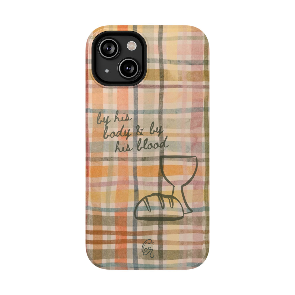 By his body & by his blood Phone Case | Christian matte Phone case