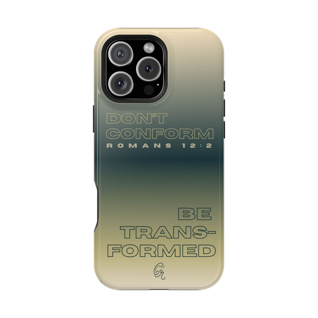 Romans 12:2 Christian Magsafe iPhone Case | Impact-Resistant Phone Case
