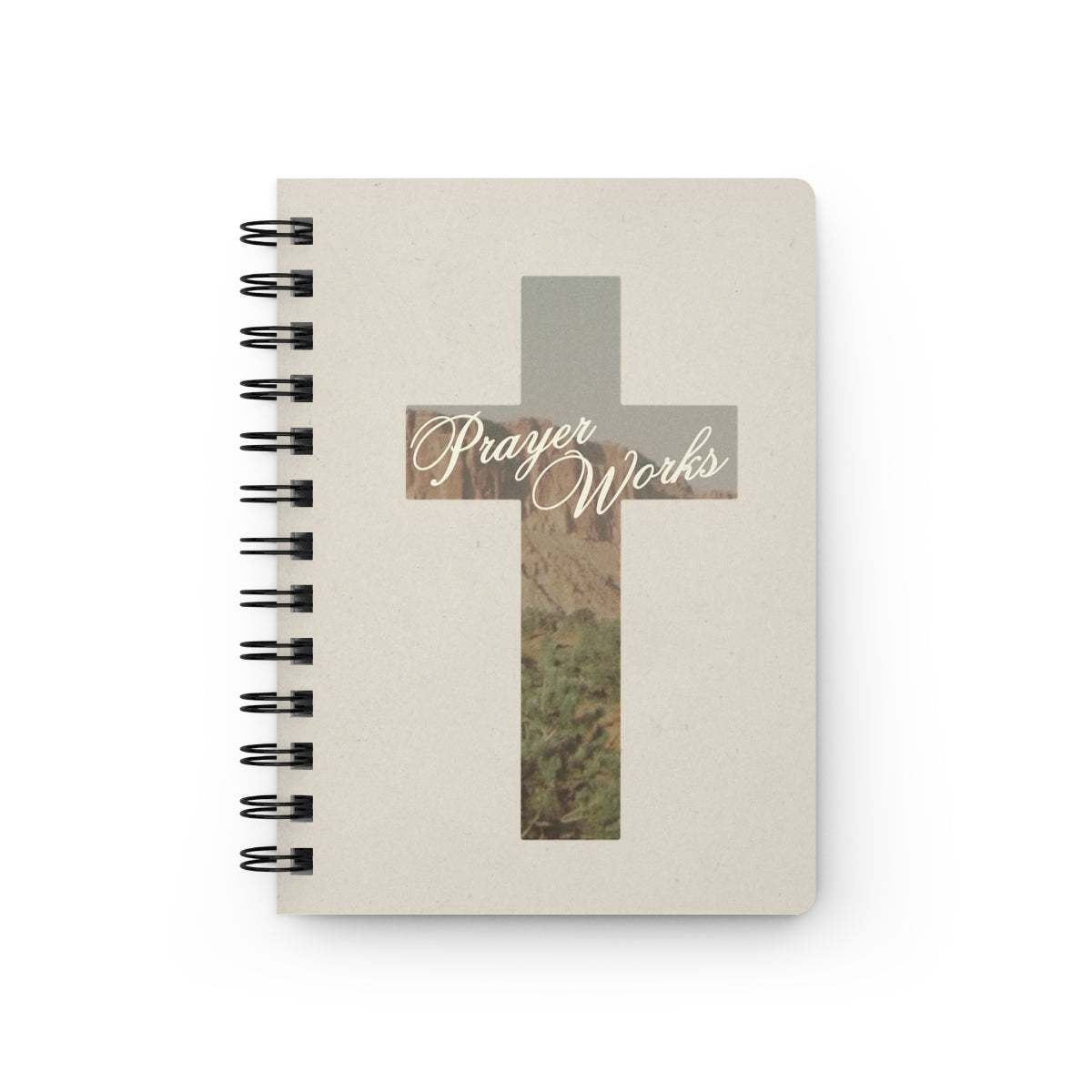 Prayer Works Spiral Journal — Christian Cross Notebook for Faith, Prayer, and Church Notes